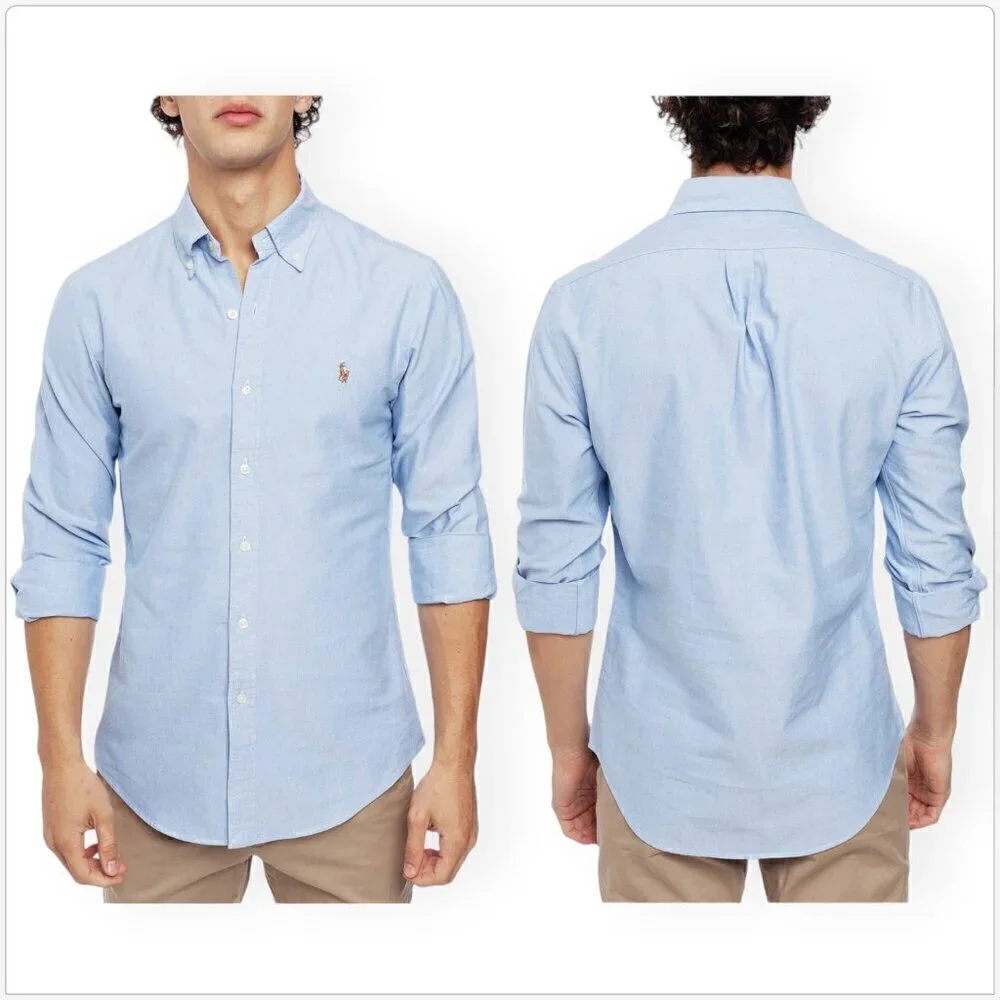 Ralph Lauren Polo Chambray Slim Fit Oxford Shirt Button Front Logo NWT 4XB 4XL